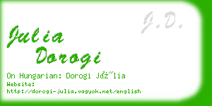 julia dorogi business card